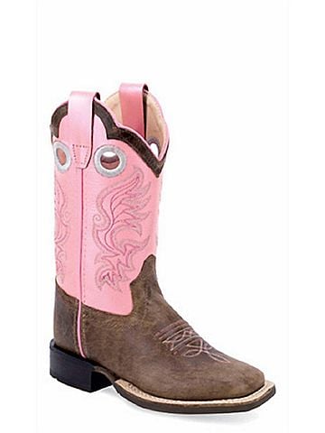 Old West Girl's Western Boots in Pink (view 1)