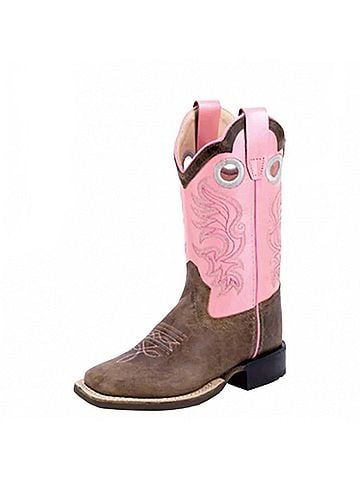 Old West Girl's Western Boots in Pink (view 2)