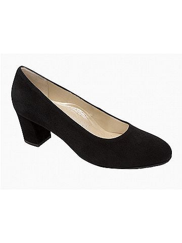 Eric Michael Women's Abby Block Heel Pump in Black Patent (view 2)