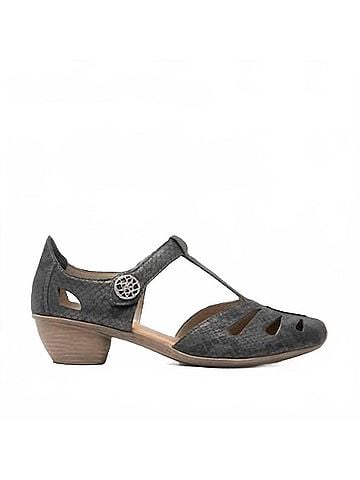 Rieker Women's Mary Jane Bar Shoes in Grey (view 1)