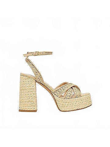 Dolce Vita Women's Danila Open Toe Heels in Natural Raffia (view 1)