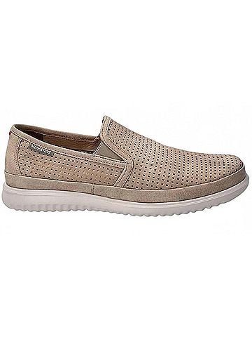 Mephisto Women's Tiago Perforated Leather Loafers in Sand (view 1)