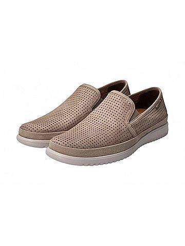 Mephisto Women's Tiago Perforated Leather Loafers in Sand (view 2)