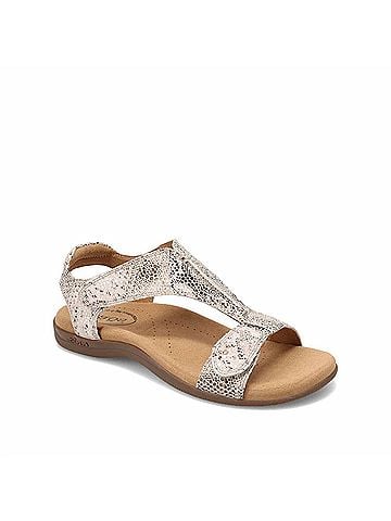 Taos Women's The Show Sandal in Brown Snake (view 2)