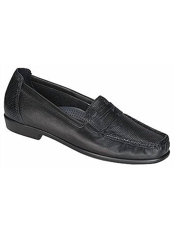 SAS Women's Penny J Slip On Loafer in Black (view 2)