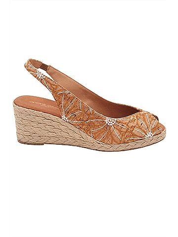 Andre Assous Women's Audrey Cork Slingback Wedge Sandal in Natural Multi (view 1)