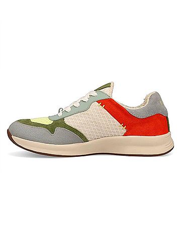 Taos Women's Detour Suede Sneaker in Green Multi (view 2)