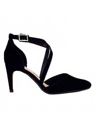 Clarks Women's Laina 85 Cross Heels in Black Suede (view 1)