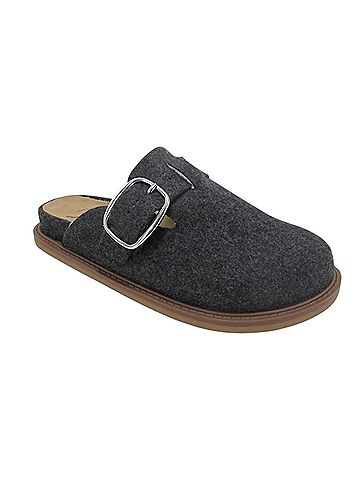 Jellypop Women's Palmer Clogs in Grey Combo Flannel (view 2)