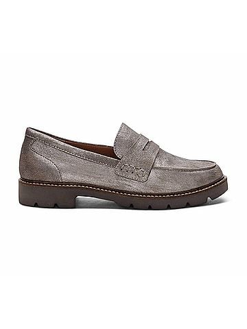 Aetrex Women's Collette Loafer in Silver (view 1)