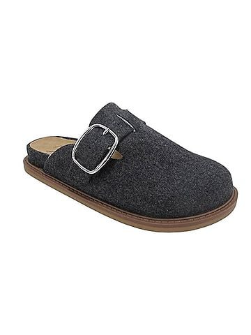 Jellypop Women's Palmer Clogs in Grey Combo Flannel (view 2)