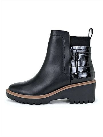 SODA Women's Platform Chunky Boot in Black (view 2)