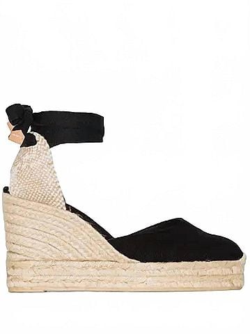 Castaner Women's Carina Espadrilles Wedge Sandal in Black (view 1)
