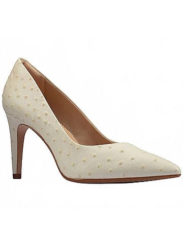 Clarks Women's Genoa85 Court Heeled Sandals in White (view 2)