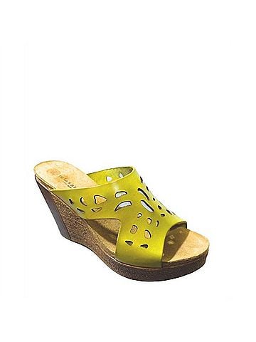 Eric Michael Women's Eden Wedge Sandals in Pistachio (view 1)