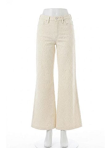 Dear John Fiona Wide Leg Jean in Wheat Lace (view 1)