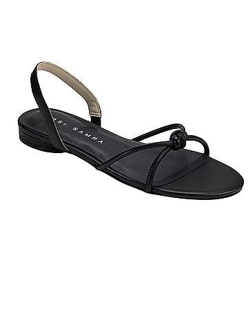 Yosi Samra Women's Alison Open Toe Sandal in Black (view 1)