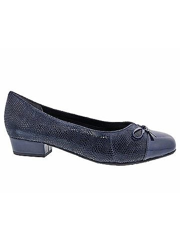 Ros Hommerson Women's Tawnie Leather Slip On Casual Shoe in Navy (view 1)