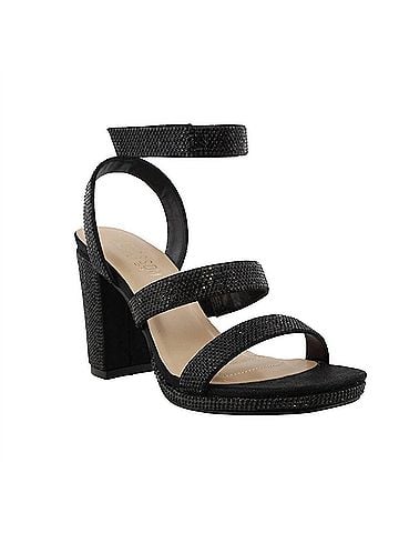 De Blossom Collection Women's Morita Strappy Sandal in Black (view 2)