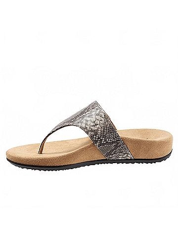 Trotters Women's Petaluma Flip Flops Sandals in Black And White (view 2)
