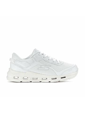 Skechers Kids Glide Step Lace Sneakers in White (view 1)