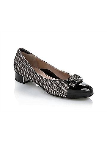 BeautiFeel Women's Etta Low Heel Pump in Nude/Black (view 1)