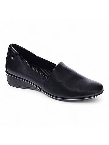 Revere Women's Lugano Wedge Shoes in Black Stretch (view 2)