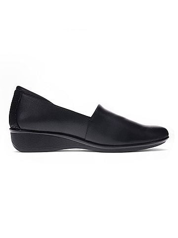Revere Women's Lugano Wedge Shoes in Black Stretch (view 1)