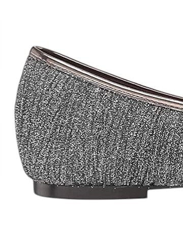 J. Renee Women's Panyin Glitter Flat in Pewter (view 2)