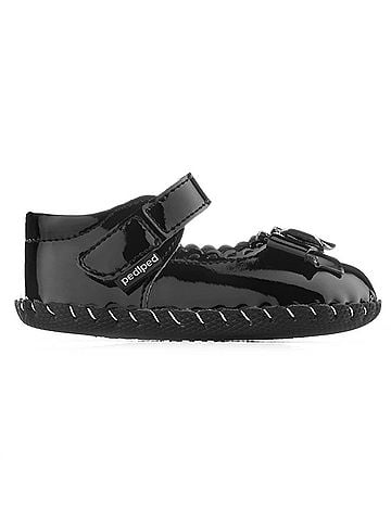 Pediped Girl's Originals Shoes in Black Patent (view 1)