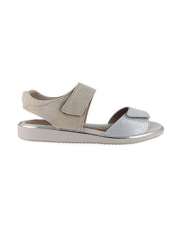 BeautiFeel Women's Romi Casual Sandal in Silver Snake/Print Suede (view 1)