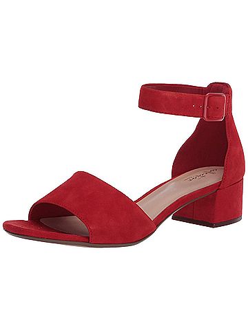 Clarks Women's Elisa Dedra Sandals in Red Suede (view 2)