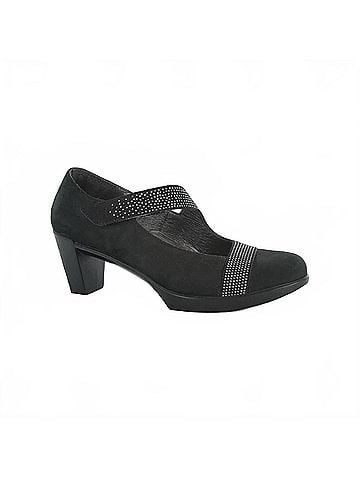 Naot Women's Abbraci Heels in Black/Gunmetal Rivets (view 1)