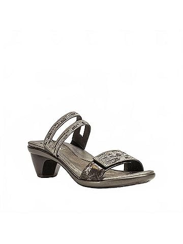 Naot Women's Temper Sandal in Gray/Black Multi Rivets/Metallic Onyx Lthr (view 1)