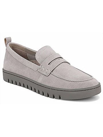 Vionic Women's Uptown Suede Loafer in Grey (view 1)