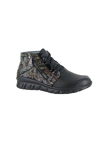 Naot Women's Polaris Shoe in Soft Black Floral Leather (view 1)