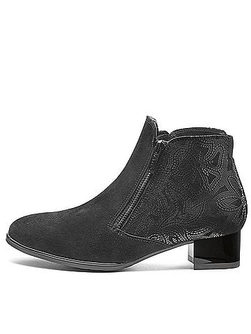 Ara Women's Geraldine Graz Ankle Bootie in Black (view 2)