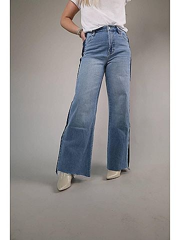 Dear John Women's Fiona Wide Leg Jeans in Tana (view 2)