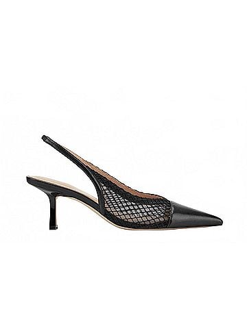 Marc Fisher Women's Gipsi Mesh Slingback Kitten Heel Pump in Black (view 1)
