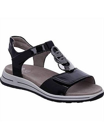 Ara Women's Osaka Sandal in Black Patent (view 1)