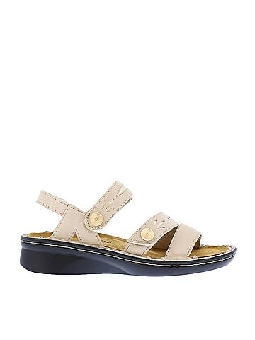 Naot Women's Cadence Sandal in Soft Ivory Leather/Gold (view 1)