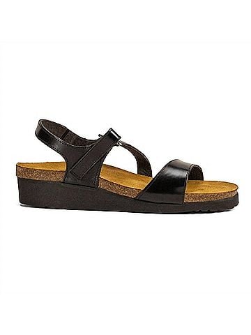 Naot Women's Pamela Sandal in Black Madras Leather (view 1)