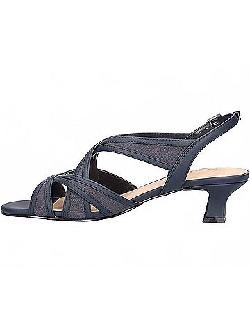 Easy Street Women's Tristen Strappy Heeled Sandal in Navy (view 2)