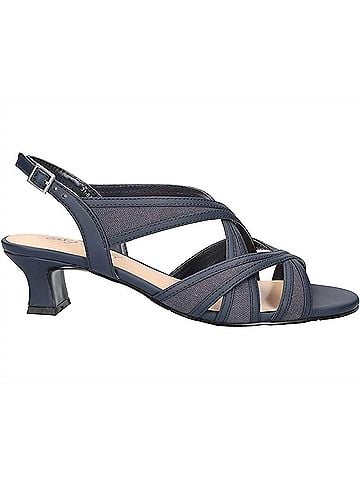 Easy Street Women's Tristen Strappy Heeled Sandal in Navy (view 1)
