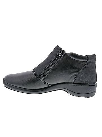Ros Hommerson Women's Superb Comfort Ankle Bootie in Black Leather (view 2)