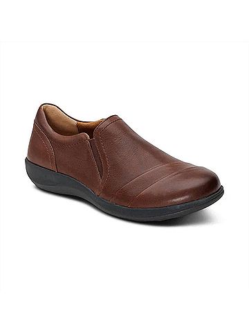 Aetrex Women's Helena Arch Support Slip-On in Brown (view 1)