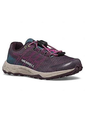 Merrell Girls - Moab Flight Low A/C Hiking Shoes in Burgundy (view 1)