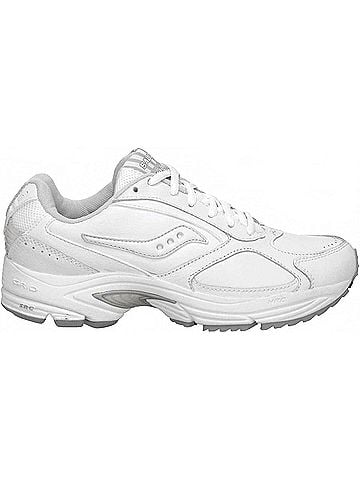 Saucony Women's Grid Omni Walker Shoe in White/Silver (view 1)