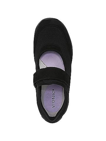 Vionic Women's Walk Slim Giselle Sneakers in Black Suede (view 2)