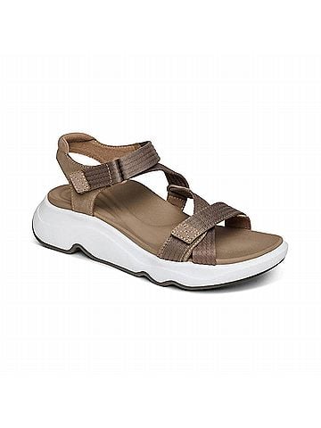 Aetrex Women's Marz Sport Sandal in Taupe (view 2)